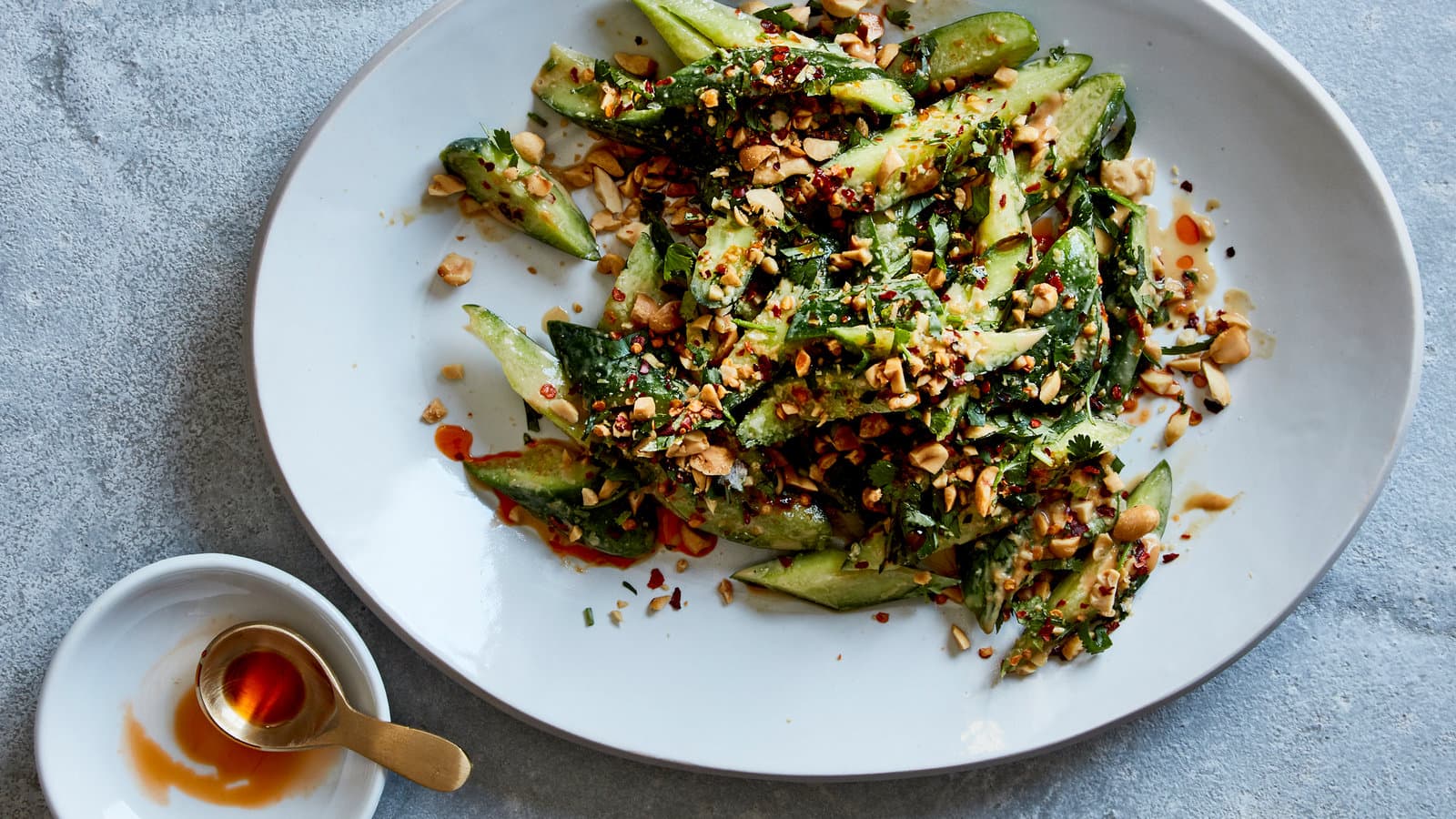 Cucumber Salad With Roasted Peanuts and Chile